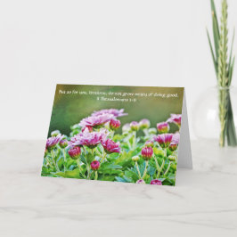 信仰の花2 Thessalonian 3:13ありがとう カード