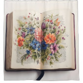 信仰の花 – フローラ聖なる書物、 経典 シャワーカーテン (正面)