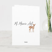 「信仰の芽は小さく育つ」- M. Marie Art によるホリデーカード カード (裏面)