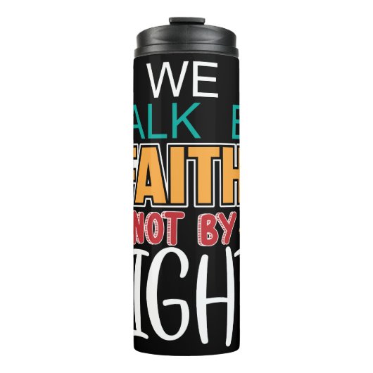 信仰の視力の感動的引用文 タンブラー (正面)