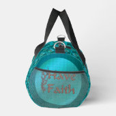 信仰の言葉を感動的持つ ダッフルバッグ (右)