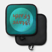 信仰の言葉を感動的持つ 鍋敷き (正面/裏面)