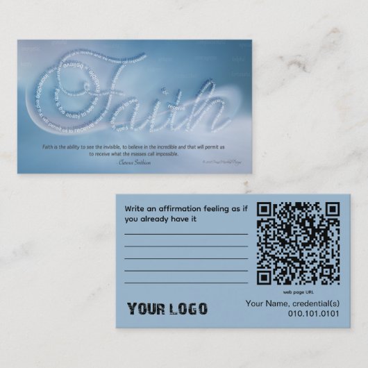 信仰の配布資料 名刺 (正面/裏面)