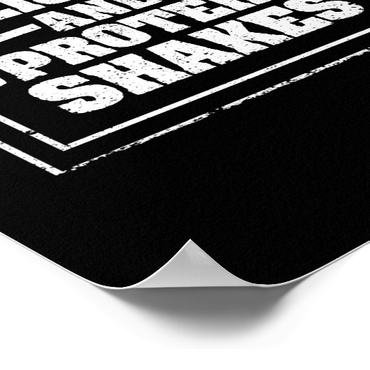 信仰の重みとタンパク質の揺れおもしろいフィットネス ポスター (角)