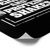 信仰の重みとプロテインシェイクズおもしろいジムトレーニング ポスター (角)