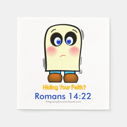 信仰の隠蔽 スタンダードカクテルナプキン (正面)