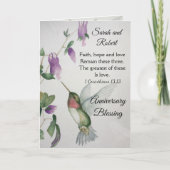 信仰の願い愛のカップル賛美記念日 カード (正面)