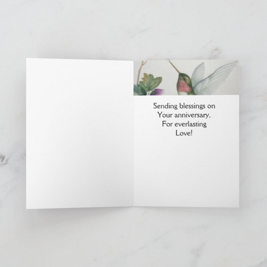 信仰の願い愛のカップル賛美記念日 カード (内部)