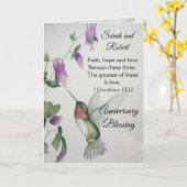 信仰の願い愛のカップル賛美記念日 カード (黄色い花)