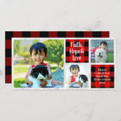 信仰の願い愛の国はクリスマスをブロック シーズンカード (正面/裏面)