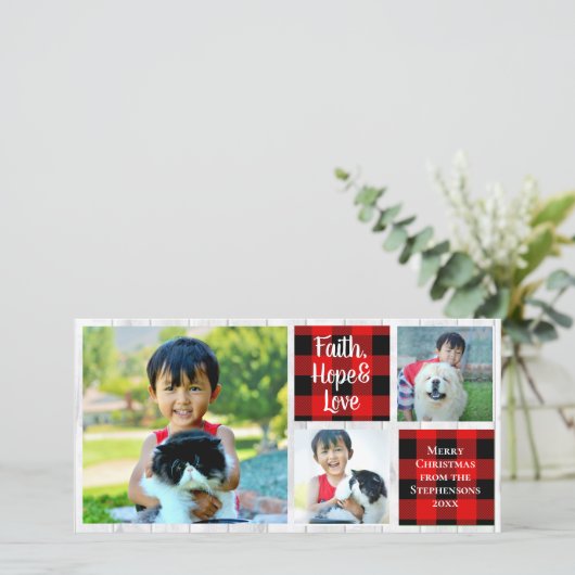 信仰の願い愛の国はクリスマスをブロック シーズンカード (スタンド正面)