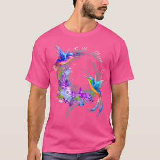 信仰の願い愛の花ハミングバード宗教イエス Tシャツ