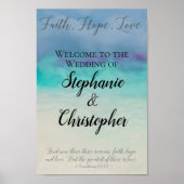 信仰の願い水の色のバイブル結婚バース ポスター (正面)