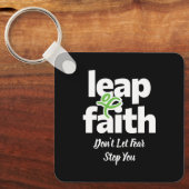 信仰の飛躍があなたをキーチェーンストップを恐れてはいけない キーホルダー (正面)