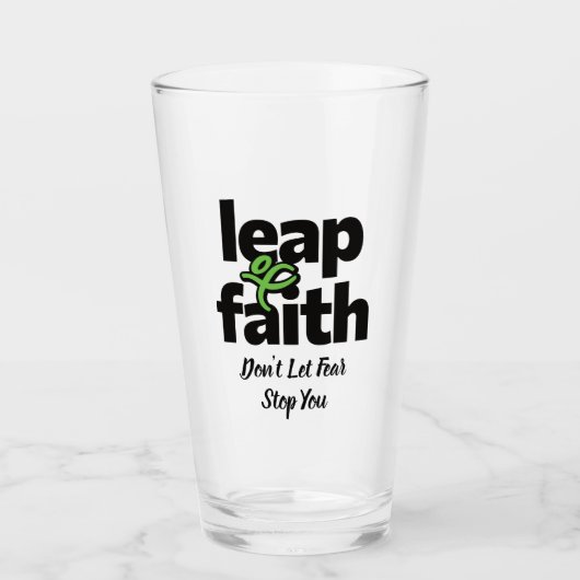 信仰の飛躍はあなたを恐れストップてはいけない タンブラーグラス (正面)