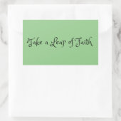 「信仰の飛躍」の句 長方形シール (バッグ)