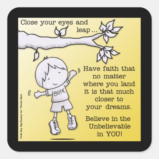 信仰の飛躍 スクエアシール (正面)