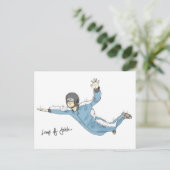 信仰の飛躍(勇気付けられる)ポストカード:スカイダイビング ポストカード (スタンド正面)