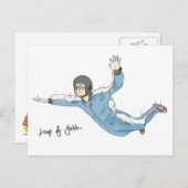 信仰の飛躍(勇気付けられる)ポストカード:スカイダイビング ポストカード (正面/裏面)