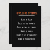 信仰の6本柱 誕生日プレゼント 招待状 (正面/裏面)