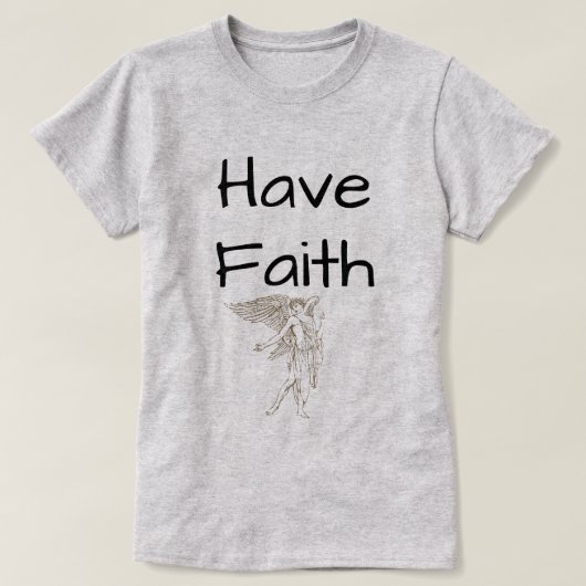 信仰のTシャツを着ている Tシャツ (デザイン正面)