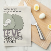 信仰はあなたを安心させる キッチンタオル (四つ折り)