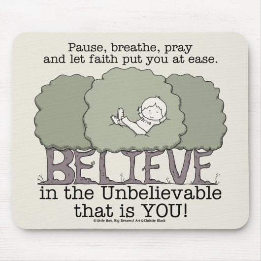 信仰はあなたを安心させる マウスパッド (正面)
