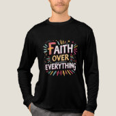 信仰はすべてに勝る - 大胆な信念 トライブレンドTシャツ (正面)
