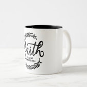 信仰はすべての事を可能にする – クリスチャン ツートーンマグカップ (正面右)