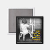 信仰はその第一歩を踏み出している マグネット (正面/裏面)