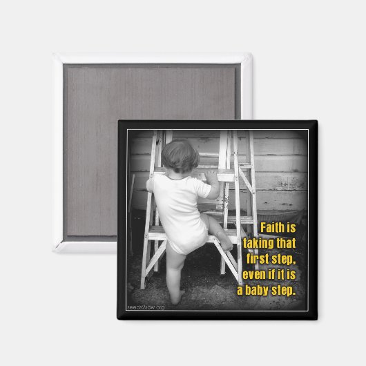 信仰はその第一歩を踏み出している マグネット (正面/裏面)
