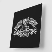 信仰はもはや山の信仰を動かすことができる スクエア壁時計 (傾斜)