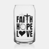 信仰はイエス・キリスト教を愛することを願う ガラス缶 (裏面)