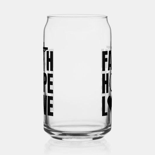 信仰はイエス・キリスト教を愛することを願う ガラス缶 (右)