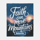 信仰はパーソナライズされた山をキリスト教に移すことができる フリースブランケット (正面)