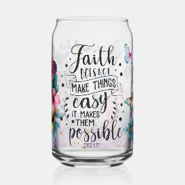 信仰は全てを可能にする ガラス缶