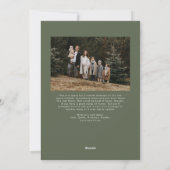 信仰は喜びを愛する宗教的なクリスマスの写真 シーズンカード (裏面)