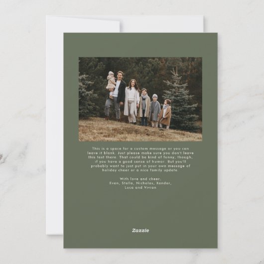 信仰は喜びを愛する宗教的なクリスマスの写真 シーズンカード (裏面)