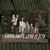 信仰は喜びを愛する宗教的なクリスマスの写真 シーズンカード