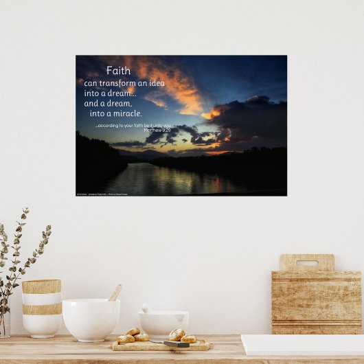 信仰は変わることができる…ポスター感動的 ポスター (キッチン)