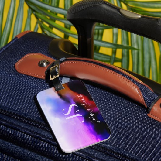 信仰は奇跡のクリフグラデーションモノグラムを作ることができる ラゲッジタグ (正面インサイチュ1)