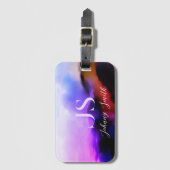 信仰は奇跡のクリフグラデーションモノグラムを作ることができる ラゲッジタグ (正面縦)