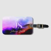 信仰は奇跡のクリフグラデーションモノグラムを作ることができる ラゲッジタグ (正面横)