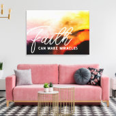 信仰は奇跡の崖のグランジ抽象芸術 キャンバスプリント (インサイチュ (リビング))