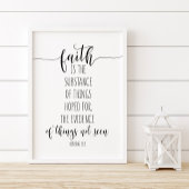 信仰は実体であり、ヘブル人への手紙第11章1節 ポスター