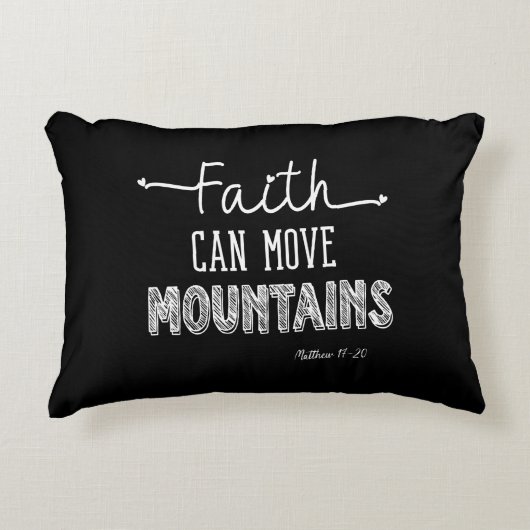 信仰は山々を白黒で移動できるデザイン アクセントクッション (正面)