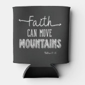 信仰は山々を白黒で移動できるデザイン 缶クーラー (正面)