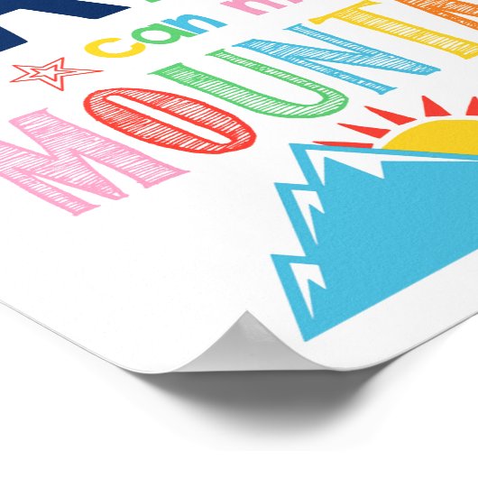 信仰は山々を移動することができますキッズクリスチャン聖なる書物、 経典 ポスター (角)