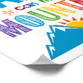 信仰は山々を移動することができますキッズクリスチャン聖なる書物、 経典 ポスター (角)