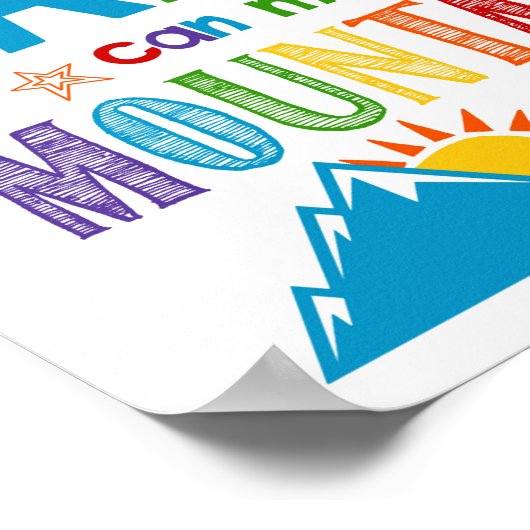 信仰は山々を移動することができますキッズクリスチャン聖なる書物、 経典 ポスター (角)